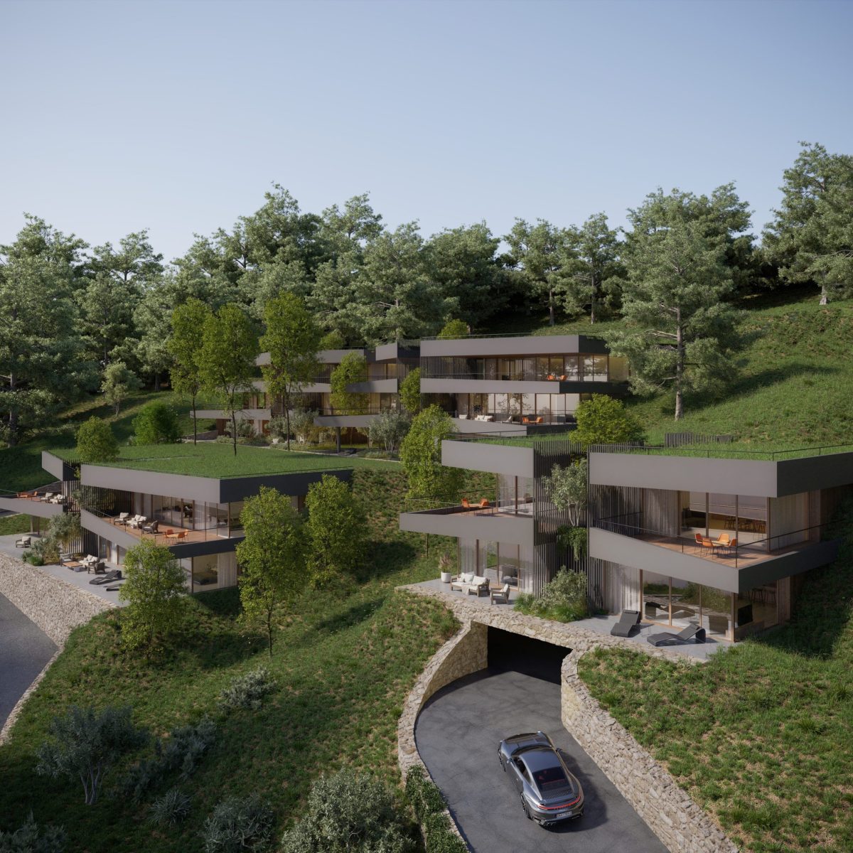 Vue extérieur appartement de montagne